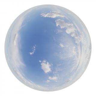 16K blue clouded skydome HDRi panorama